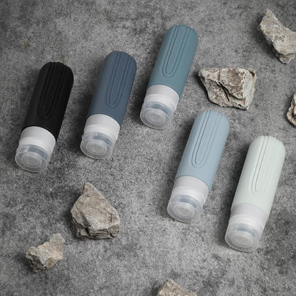 Travel Bottles for Toiletries, 5 Pack TSA Approved Travel Size Containers, 3oz Leak Proof Refillable Travel Accessories for Shampoo Conditioner, BPA Free Travel Bottles with Toiletry Bag