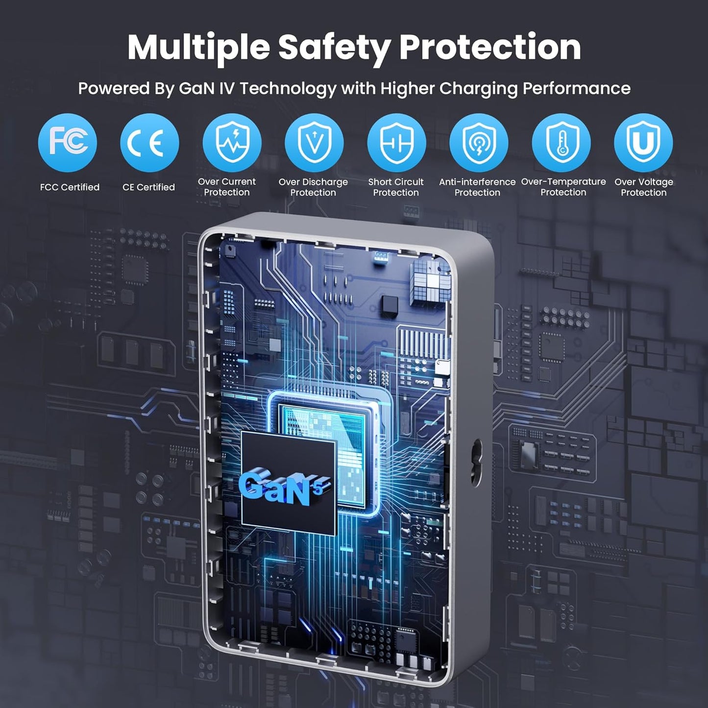 730W USB C Charger Block,GaN IV Fast Charging Station Hub 10 Ports,QC4.0+3 PD 100W USB C Laptop Charger Ports Power Adapter Compatible with MacBook Air/Pro,DELL,iPhone 16/15/14/13,iPad,Steam Deck