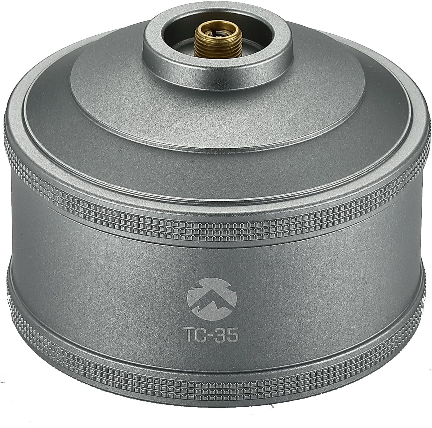 CAMPINGMOON Replacement Empty Refillable Gas Fuel Cylinder Standard for Backpacking Camping Stove EN417 Lindal Valve 110g TC-35