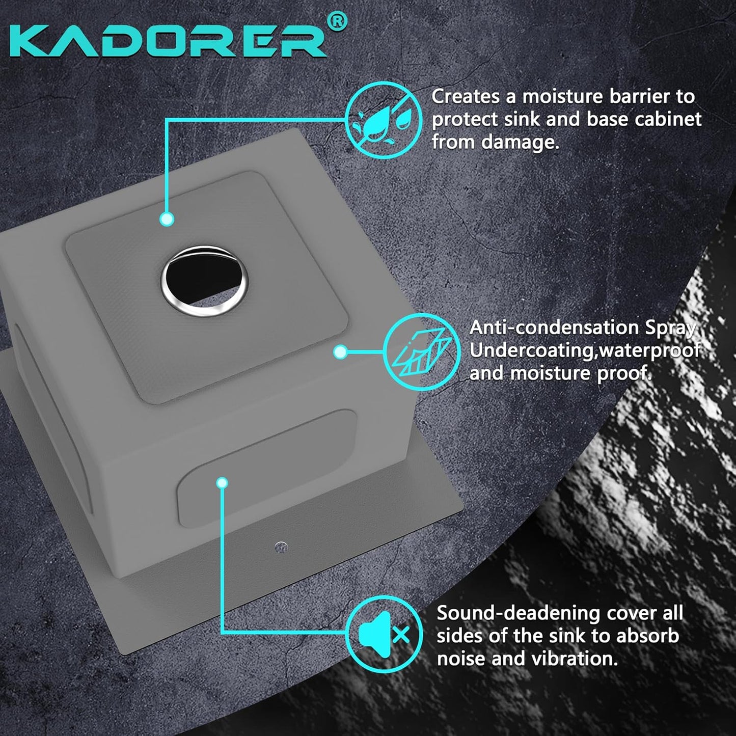 15 x 15 Inch Drop In Kitchen Bar Sink, Stainless Steel Single Bowl Topmount Bar Prep Sink Small Kitchen Sink with Basket Strainer