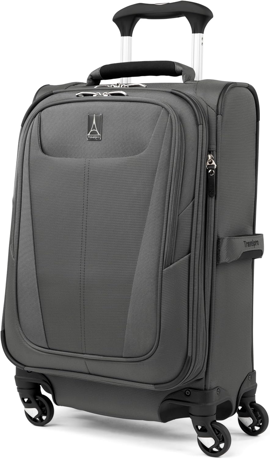 Travelpro Maxlite 5 Softside Expandable Carry on Luggage with 4 Spinner Wheels, Lightweight Suitcase, Men and Women, Shadow Grey, Compact Carry on 20-Inch