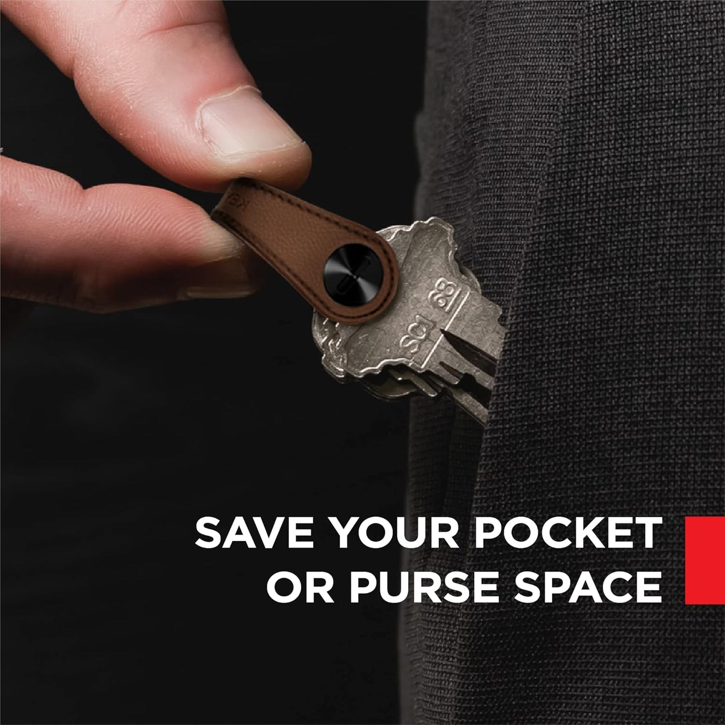 KeySmart Keychain Key Holder - Compact Key Organizer for Key Chain, EDC Key Chains, Key Ring Keychains