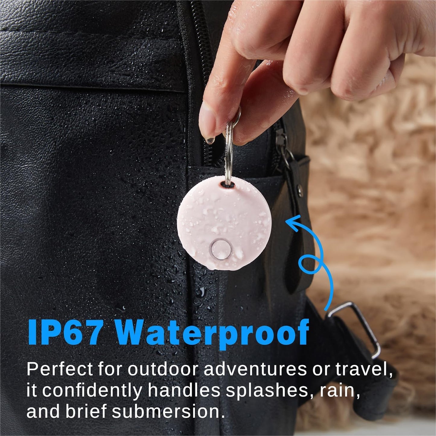 Air Tracker 4 Pack, Smart Bluetooth Tracker Works with Apple Find My (iOS Only), Item Finder Locator for Keys, Luggage, Backpack, IP67 Waterproof