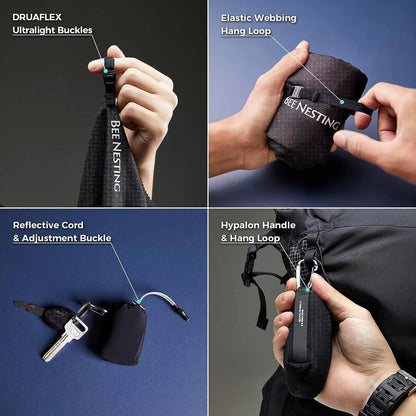 Ultralight Quick Dry Towel - Medium&Small 2 Pack Microfiber Towels with Compact Packable Pocket for Lightweight Backpacking Travel, Beach, Gym, Camping & Hiking(Blue, M&S 2 Set)