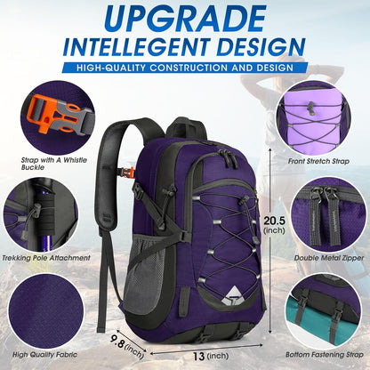 IGOLUMON Hiking Backpack 40L Packable Lightweight Camping Backpack Men Women Waterproof Hiking Daypack Outdoor Travel Daypack