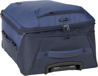 eagle creek Expanse 4-Wheel 21.5" International Carry-On Luggage - Four-Wheel Carry-On Luggage for Easy Travel - Lockable Zippers - Expandable Main Compartment - Telescoping Handles - Pilot Blue