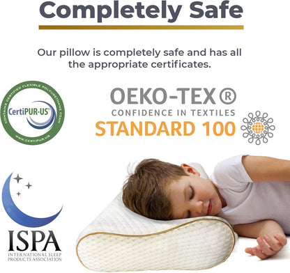 Royal Therapy 1-Pack Memory Foam Pillow, Medium-Firmness Cervical, Queen Contour Pillow, Orthopedic Pillow for Neck Support, Neck Pain, Side Sleepers, CertiPUR-US