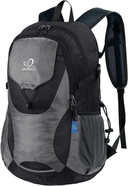 WATERFLY Lightweight Packable Hiking Backpack: 30L Foldable Travel Daypack Ultralight Camping Day Pack for Woman Man