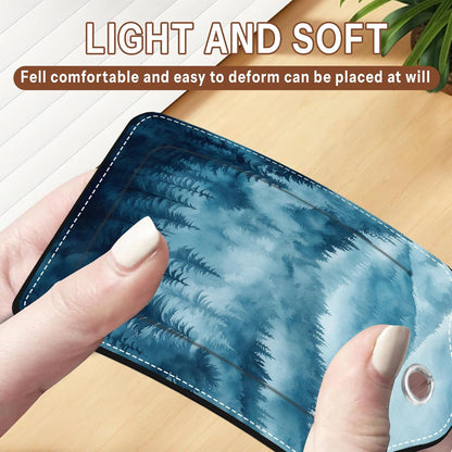 2 Pack Luggage Tag for Suitcase, Natural Scenery PU Cute Leather Luggage Tag Name ID Labels with Privacy Cover Suitcases Women Fun Laggage Tags