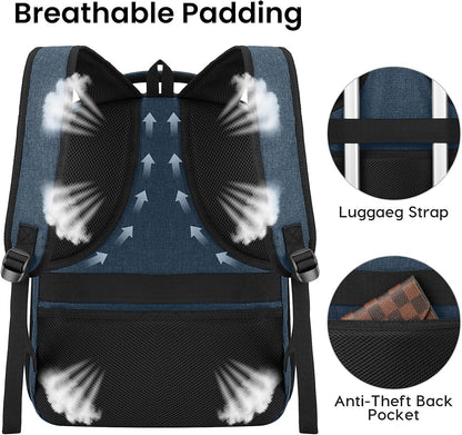 Backpack for Boys Men, School Backpack for Teens Girls, Lightweight Casual High School Bookbag, Daily-use Travel Laptop Backpack with USB Charging Port Fits 15.6 Inch Notebook