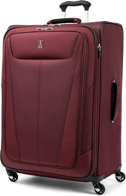 Travelpro Maxlite 5 Softside Expandable Checked Luggage with Spinner Wheels, Lightweight, 29-Inch — Burgundy