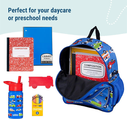 Wildkin 12-inch Kids Backpack – Padded, Adjustable, Ideal for Daycare & Travel - Heroes