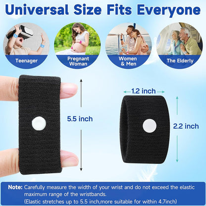 LYJEE Motion Sickness Bracelets for Adults and Kids Motion Sickness Bands Nausea Relief for Pregnant Women Acupressure Nausea Relief for Car, Sea, Air Sickness