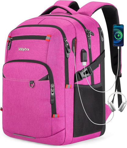 40L Expandable Laptop Backpack, Anti-thief Travel Backpack with USB Charging Port, Airline Approved Business Waterproof Carry on Luggage, Fits 15.6" Laptop for Men Women