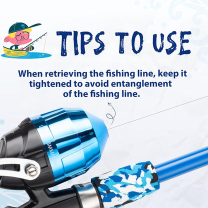 Kids Fishing Pole, Portable Telescopic Kids Fishing Poles for Boys and Girls, Fishing Rod and Reel Combo Kit with Tackle Box, and Fishing Net, Best Fishing Pole for Toddler Youth