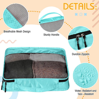 5 Pcs Packing Cubes for Suitcase Large Travel Cubes Carry on Luggage Organizer Bags for Clothes Accessories(Mixed,Pastel)