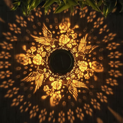 Solar Lanterns Outdoor Waterproof Hummingbird Christmas Garden Decor for Outside Birthday Gifts for Women Mom Grandma Hanging Solar Lights Metal Decoration for Yard, Patio,Backyard,Porch