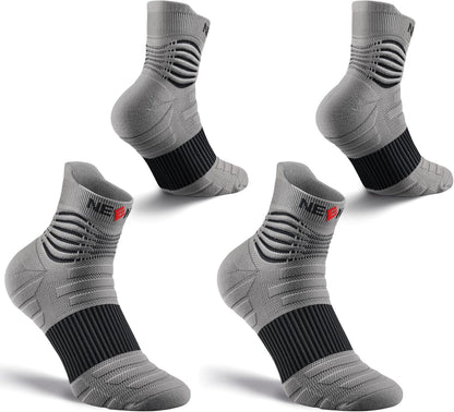 NEENCA Medical Compression Socks for Women & Men Circulation—2 Pairs, Ankle Compression Stockings for Pain Relief, Plantar Fasciitis, Swelling, Running, Nurses, Travel, Pregnancy, Flying. 20-30 mmHg