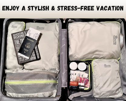 6 Set/3 Set Ultralight Compression Packing Cubes, Suitcase and Backpack Travel Organizer Bags