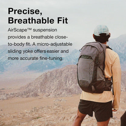 Osprey Talon 22L Men's Lightweight Hiking Backpack with Hipbelt, Phantom Grey/Dark Charcoal