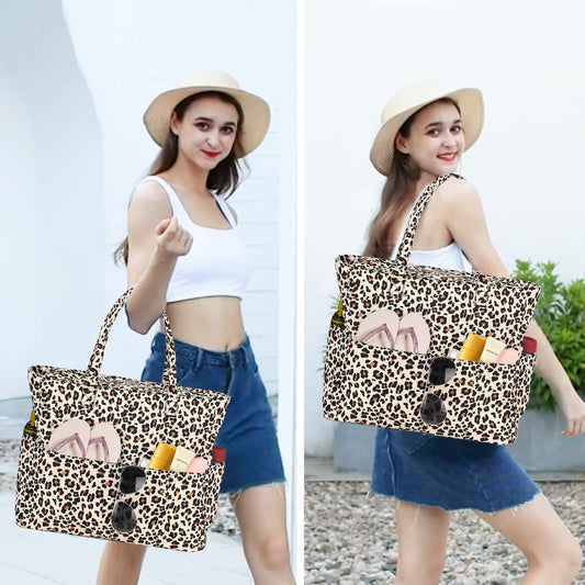 Beach Pool Bags Tote for Women Ladies Large Gym Tote Carry On Bag With Wet Compartment for Weekender Travel Waterproof