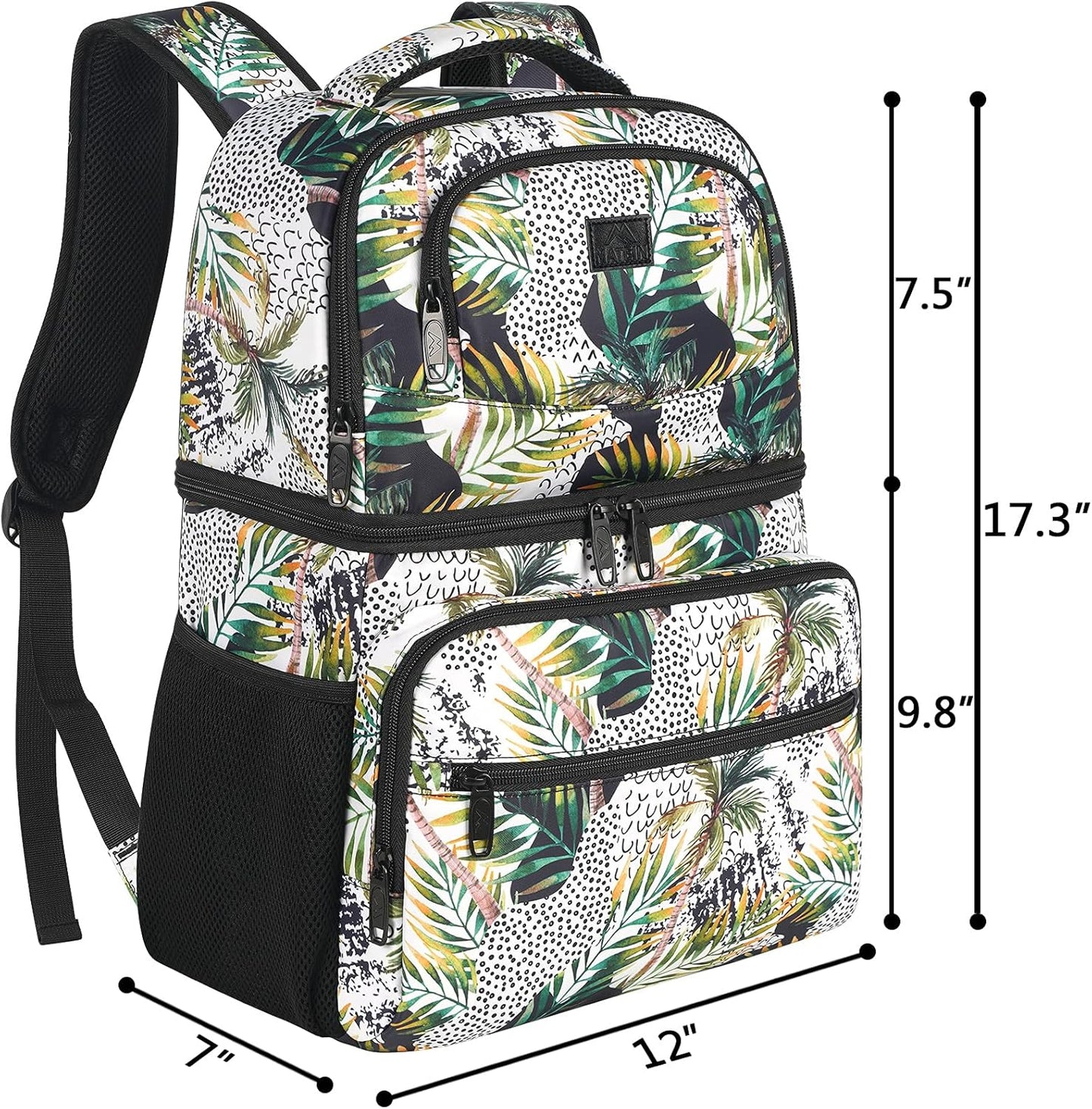 MATEIN Cooler Backpack, 26 Cans Insulated Lunch Backpack for Men Women, Leakproof Double Layer Lunch Cooler Bag Lightweight Soft Lunch Backpack with Cooler Compartment, Beach Camping Hiking Beer Gifts