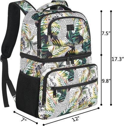 MATEIN Cooler Backpack, 26 Cans Insulated Lunch Backpack for Men Women, Leakproof Double Layer Lunch Cooler Bag Lightweight Soft Lunch Backpack with Cooler Compartment, Beach Camping Hiking Beer Gifts