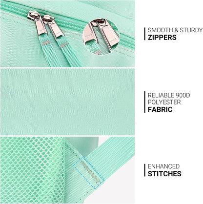 ZORFIN 26L Backpack for College, and Travel: Water Resistant Bookbag - Mint