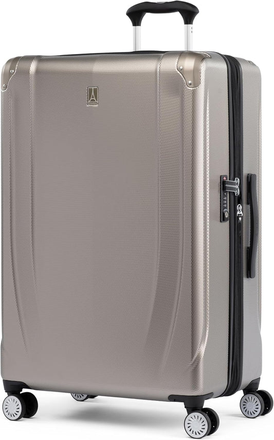 Travelpro Pathways 3 Hardside Expandable Luggage, 8 Spinner Wheels, Lightweight Hard Shell Suitcase, Checked Large 28 Inch, Champagne