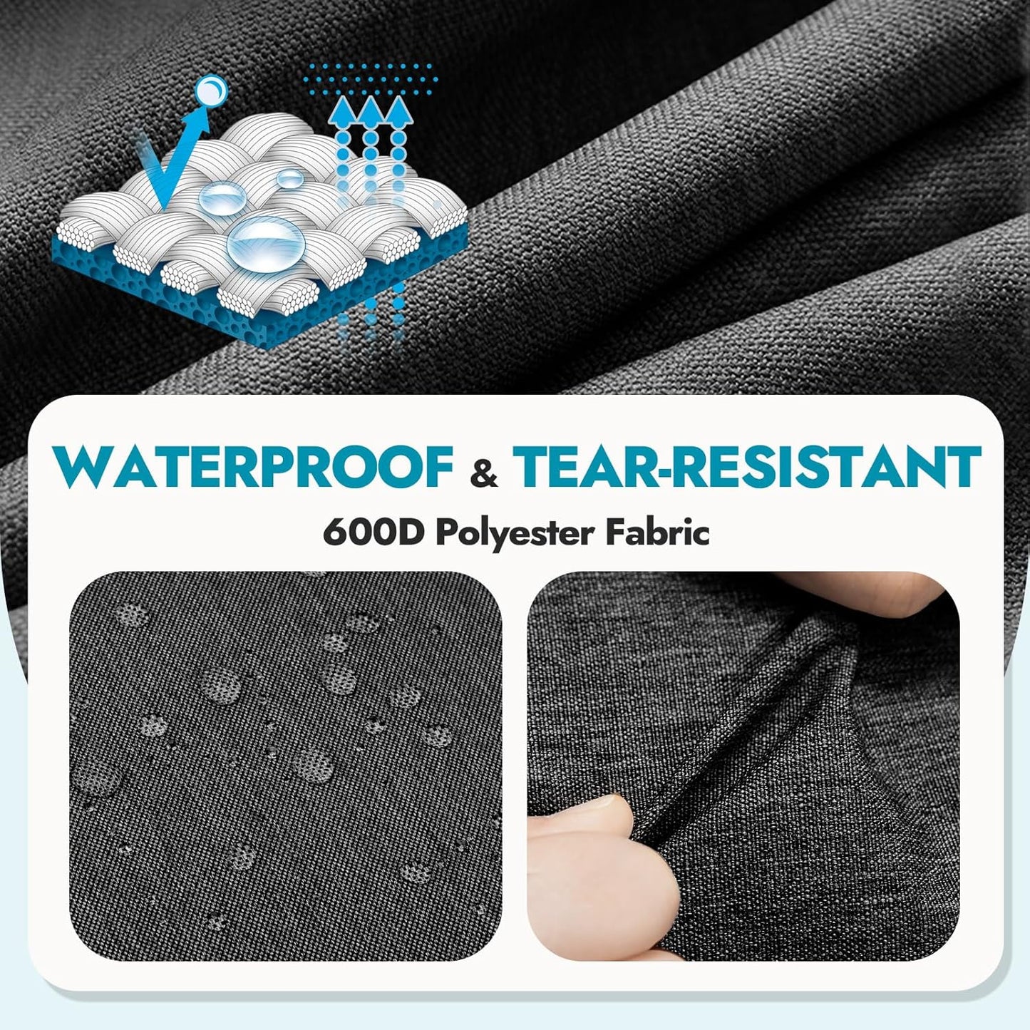 Canway 115L Travel Duffel Bag, Foldable Weekender Bag with Shoes Compartment for Men Women Water-proof & Tear Resistant (Panther Black, 115L)