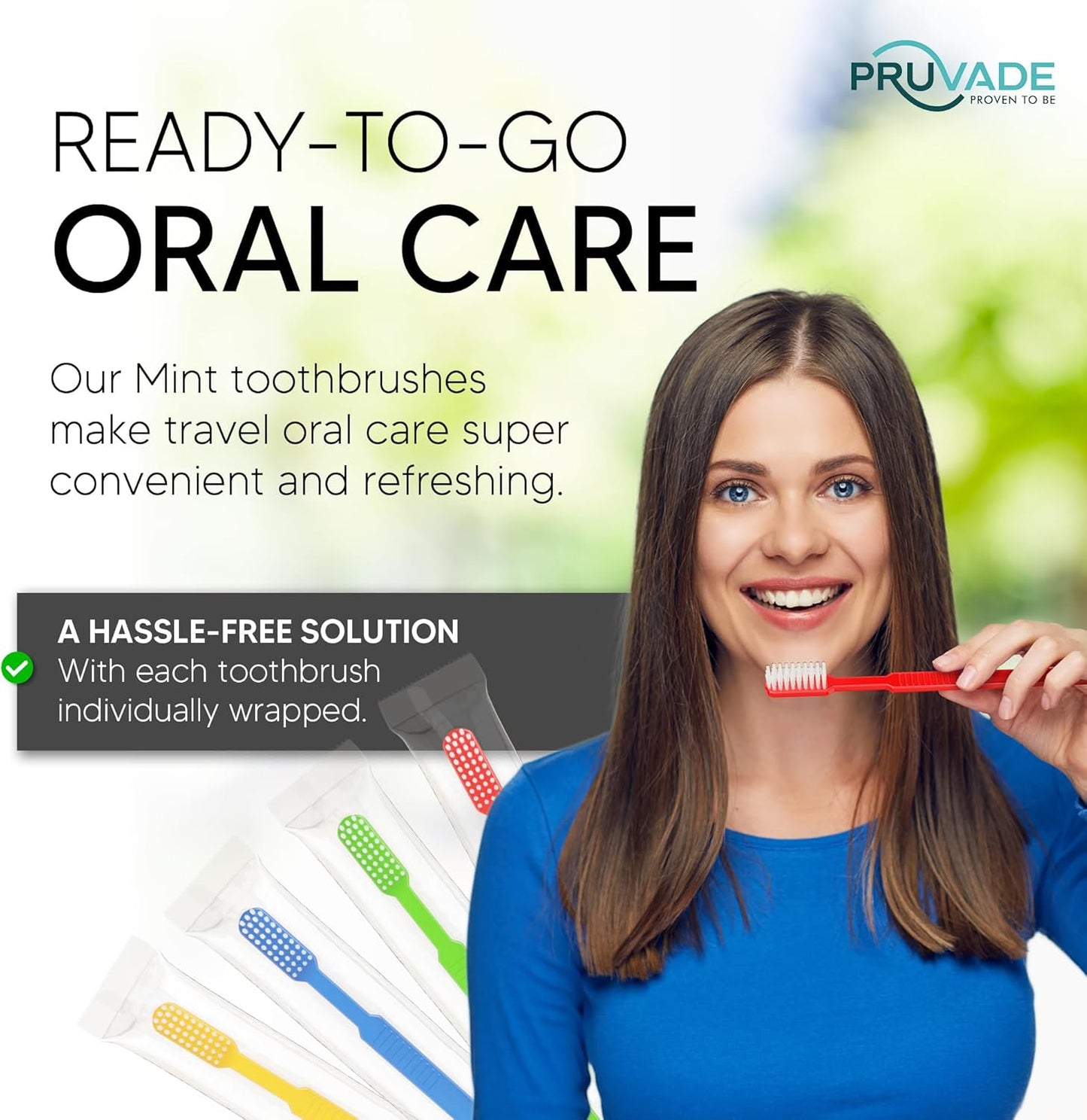 1000 Prepasted Toothbrushes Individually Wrapped - Disposable Toothbrushes with Toothpaste Built in - Single Use Waterless Tooth Brush with Soft Bristles for Hotel, Camping, Travel, Office