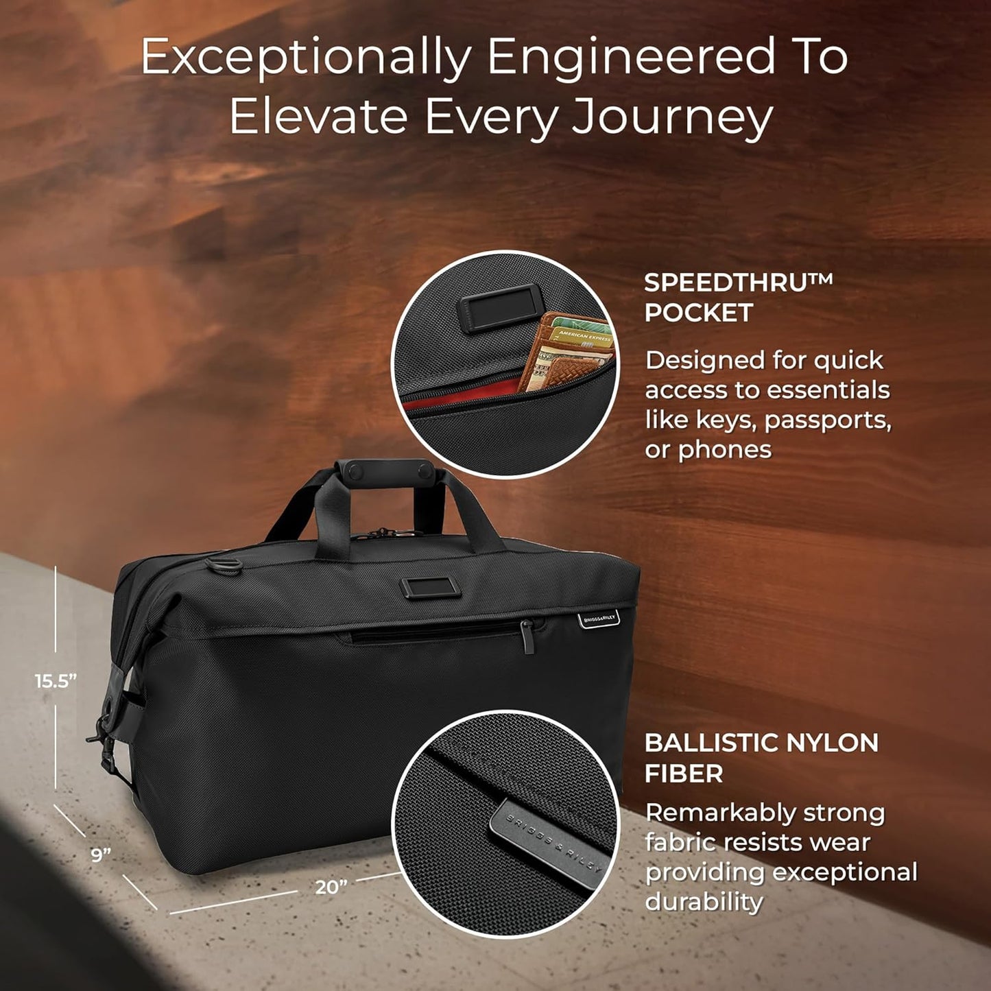 Briggs & Riley Travel Duffel Bag - Weekender & Overnight Luggage for Women & Men, Softside Bag