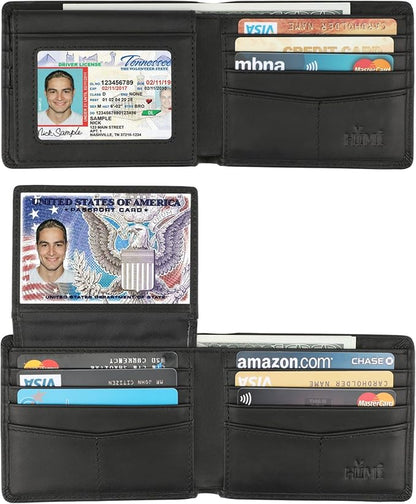 Wallet for Men-Genuine Leather RFID Blocking Bifold Stylish Wallet by WelcometoHIMI