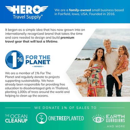 HERO Neck Wallet - RFID Blocking Passport Holder, Easy to Conceal and Pouch