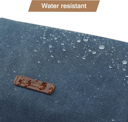 BAGSMART Toiletry Bag for Men, Canvas Travel Toiletry Organizer Dopp Kit Water-resistant Shaving Bag for Toiletries Accessories,Navy Blue-Medium