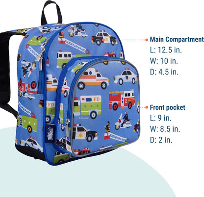 Wildkin 12-inch Kids Backpack – Padded, Adjustable, Ideal for Daycare & Travel - Heroes