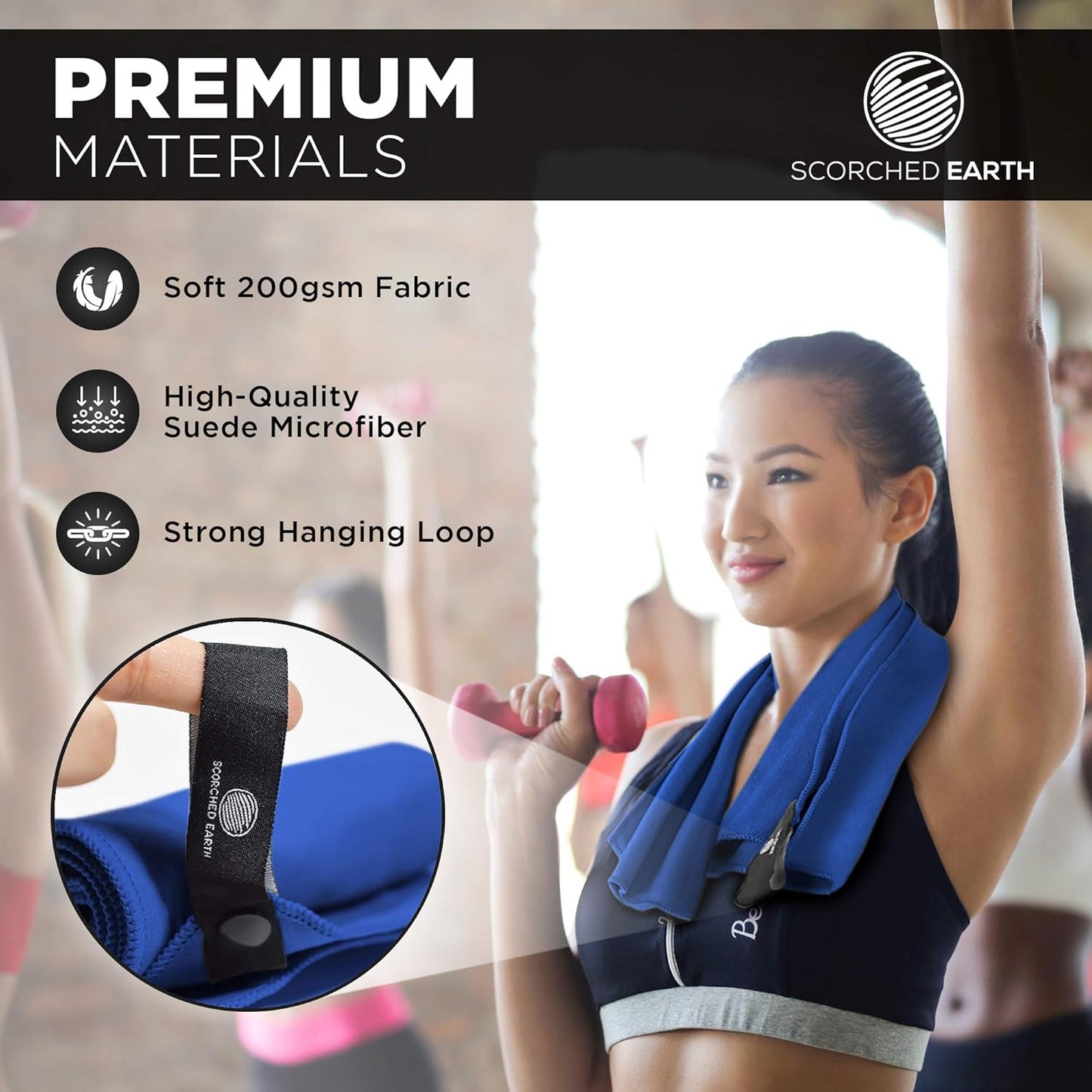 ScorchedEarth Microfiber Travel & Sports Towel Set - Quick Dry, Super Absorbent, Compact, Lightweight - for Camping, Backpacking, Hiking, Beach, Yoga, Swimming - Includes 2 Sizes + Carrying Bag & Clip