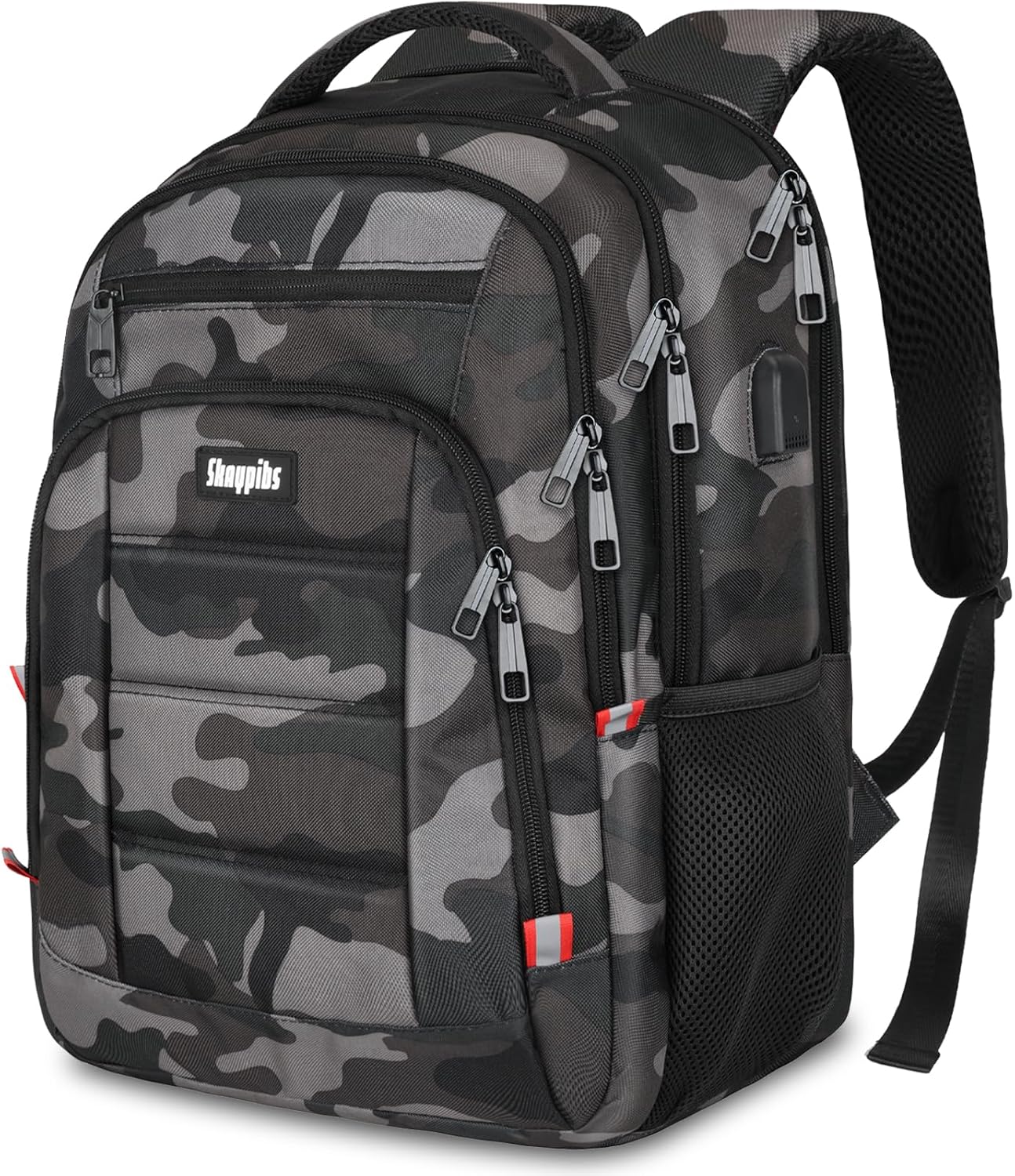 Backpack for Men Women, School Backpack with USB Charging Port, Anti Theft Carry On Flight Approved Business Work Travel 15.6 Inch Computer Laptop Backpack, BookBag for teen, Camo