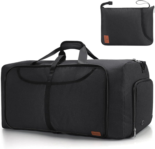 100L Duffle Bag for Travel, Extra Large Foldable Waterproof Travel Duffel Bags Weekender Overnight Bag for Men and Women with Shoe Compartment