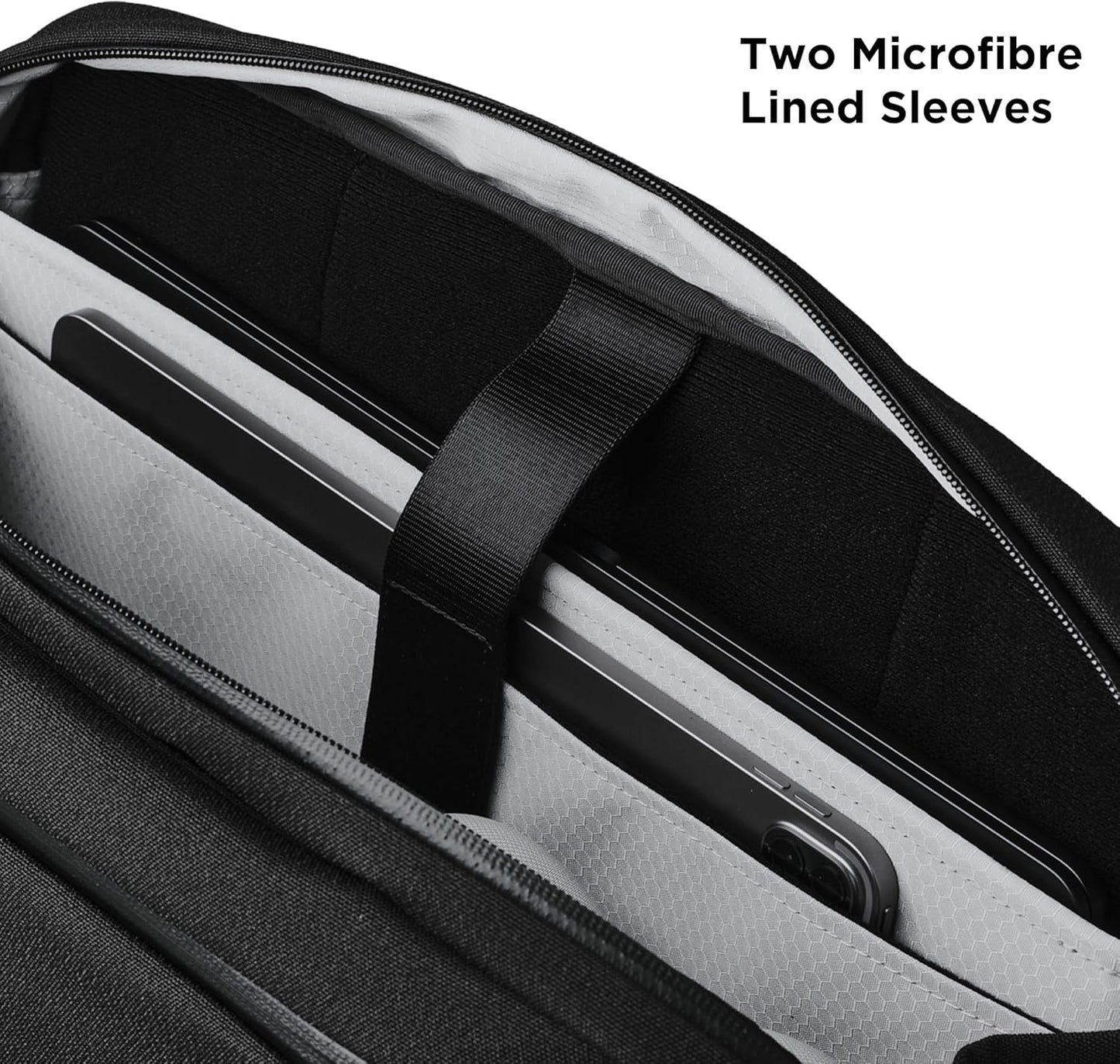 ALPAKA Elements Tech Brief Pro 12L -3-in-1 Recycled Fabric Laptop Briefcase Backpack for 16" Laptop, Anti-Theft Secure with Luggage Pass-Through, Water-Resistant, Fits Tech & Business Essentials,Black