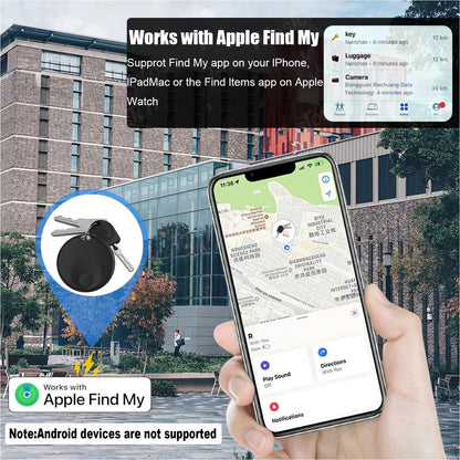 Air Tracker Tags-2Pack Smart Bluetooth Tracker,Smart Tag Item Finders with Find My(iOS Only) App,Smart Tag Locator Tracking Device,Keys Finder and Item Locator,for Luggage,Satchel,Backpack,Pets