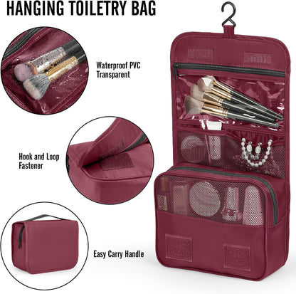 Veken 10 Set Packing Cubes for Travel Essential, Suitcase Organizer Bags in 4 Sizes, Carry-On Luggage Accessories with Large Laundry & Hanging Toiletry Bag, Must-Have for Airplane, Road Trip & Camping