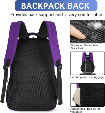 LARIPOP Extra Large Backpack,17.3 Inch Business Laptop backpack for Men Women with USB Charging Port,Water-Resistant Laptopack Weekender Daypack for Work College Computer