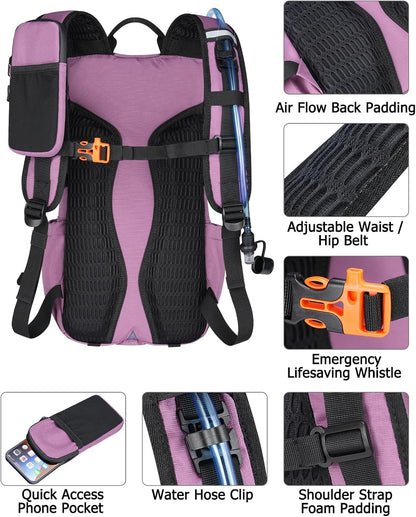 NOOLA Hydration Backpack with 3L Water Bladder, 22L Water Backpack for Hiking Cycling Running Biking, Lightweight Hiking Pack