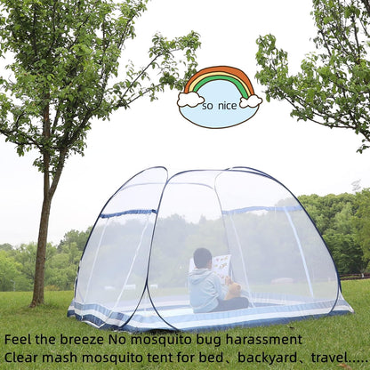 Jsanh Folding Mosquito Net Tent Canopy Curtains for Beds Pop Up Mosquito Net Tent King Size Portable Mosquito Netting with Bottom for Baby Adults(L80xW80XH62 inch