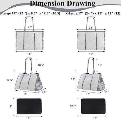 QOGiR Neoprene Multipurpose Beach Bag Tote - Image 3