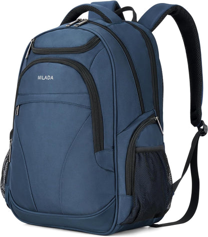 MILADA Travel Backpack For Men Laptop Backpack Women Business Carry On Backpack Airline Approved Fits 16.5 Inch Laptop Bag Work Backpack, Blue