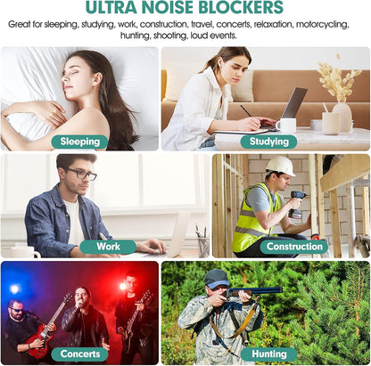 100 Pairs Earplugs for Noise Canceling Ear Plugs for Sleep Work Snoring Sound Canceling Blocking Construction Loud Noise Reducing Soft Foam Earplugs