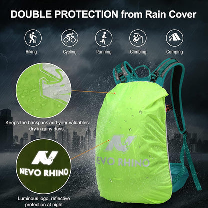 Hydration Backpack 3L Water Bladder, Hiking Water Backpack with Rain Cover, Insulation Hydration Daypack Rucksack for Cycling