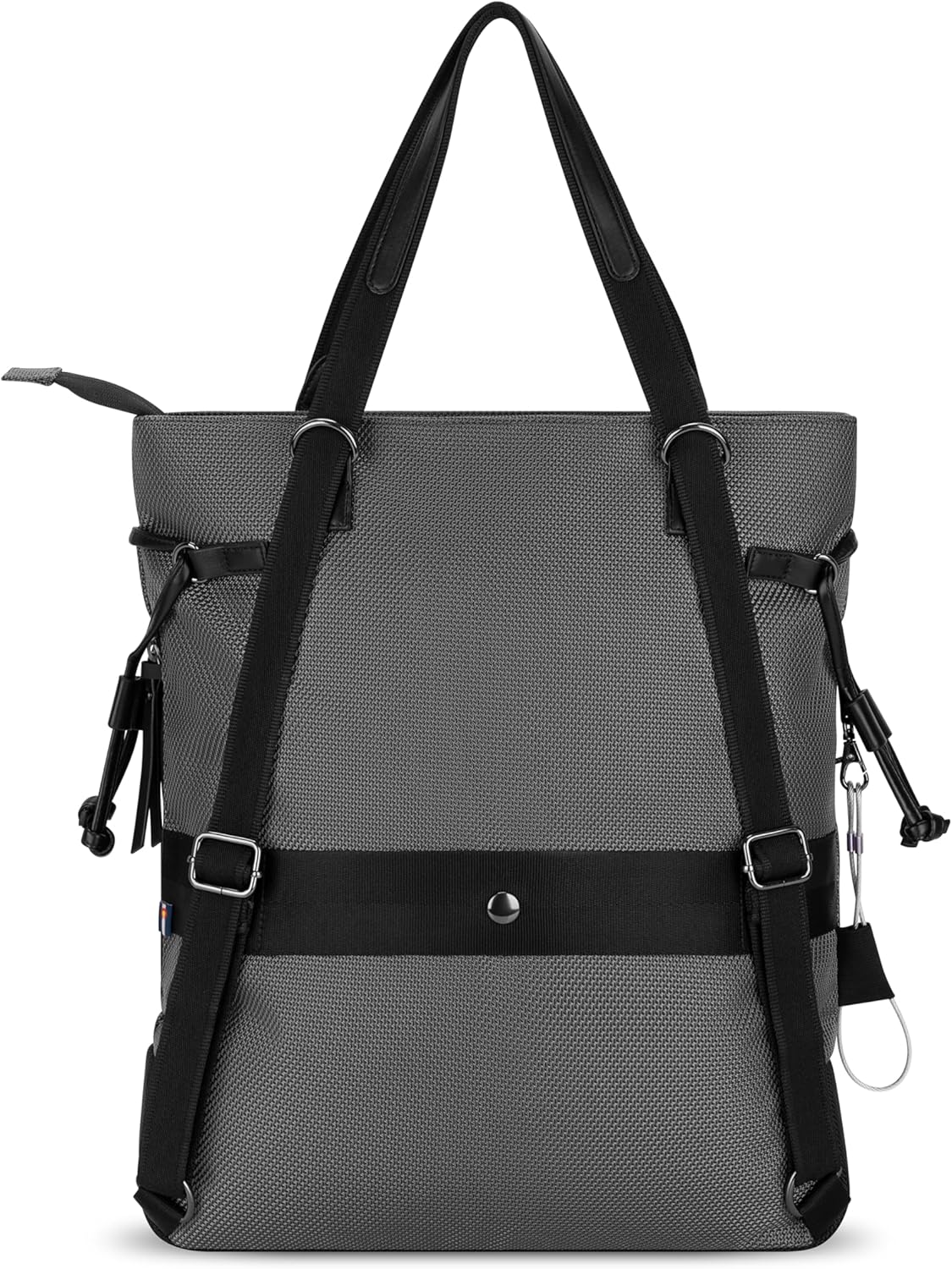 Sherpani Tempest, Anti Theft Convertible Backpack Tote, 14L Travel Backpack, Travel Gifts for Women, Handbags, RFID Protection, Metal Hardware, Fits 15” Laptop (No Sleeve) (Granite)